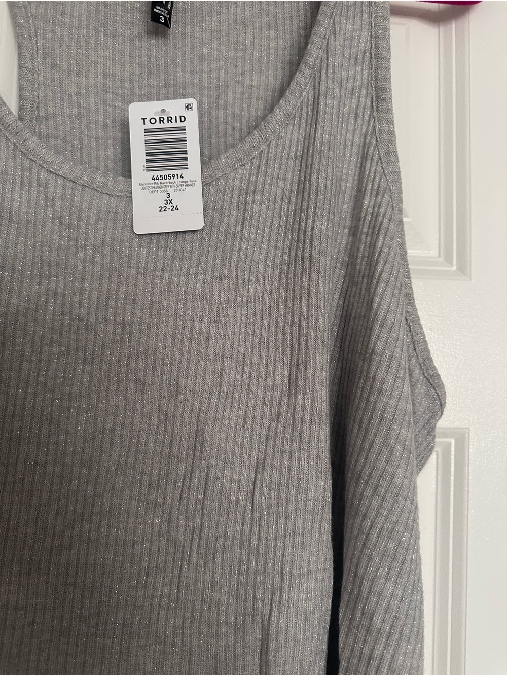 Torrid Shimmer Rib Racerback Lounge Tank - Picture 3 of 6